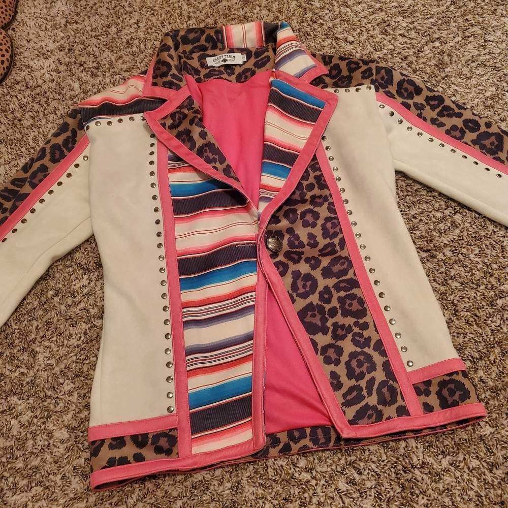 Western Jacket, Nashville Jacket, Western Coat, Leopard Coat